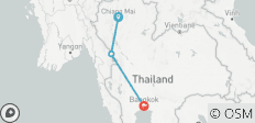  Chiang Mai to Bangkok Umphang Jungle Trekking - 3 destinations 
