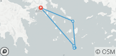  Griechenland mit Athen, Mykonos und Santorin Inselhüpfer - 6 Destinationen 