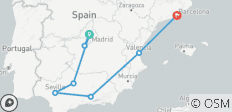  Spaniens Klassiker (von Madrid nach Barcelona) (Standard) (8 destinations) - 8 Destinationen 