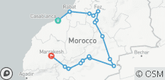 Morocco Desert Tours : 8-Days Trip through Imperial Cities and the Sahara from Casablanca to Marrakech” - 17 destinations 