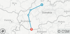  Cycling in West-Slovakia: Mountains to Danube along the river Váh - 4 destinations 