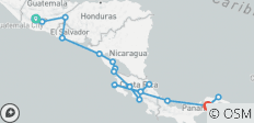  Von Antigua nach Panama Stadt Travel Pass - 20 Destinationen 