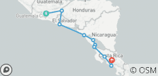  Von Antigua nach San Jose Travel Pass - 10 Destinationen 