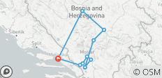  Das Beste aus Bosnien: Kravice Wasserfälle, Mostar, Blagaj, Pocitelj, Sarajevo, bosnische Pyramiden &amp; Travnik (ab Makarska) - 4 Tage - 10 Destinationen 