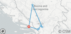  Circuit découverte de la Bosnie en 4 jours au départ de Makarska. Cascades de Kravica, Medjugorje, Mostar, Blagaj, Jajce. - 7 destinations 