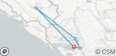  Bosnien+Montenegro Entdeckungsreise - Mini-Rundreise ab Tivat (2 Tage) - 5 Destinationen 
