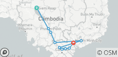  Wunder von Vietnam, Kambodscha und dem Mekong (Start Siem Reap, Ende Ho Chi Minh Stadt) - 10 Destinationen 