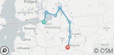  Entdecke die Wolga: vom Süden in den Norden (Moskau - St. Petersburg) - 7 Destinationen 