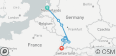  Rhein Höhepunkte - Heidelberg &amp; Rastatt (Start Amsterdam, Ende Basel) - 10 Destinationen 