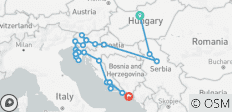  Balkan Uitgebreid - Boedapest naar Dubrovnik - 25 bestemmingen 