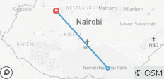  Circuito guiado de medio día al Parque Nacional de Nairobi desde Nairobi - 3 destinos 