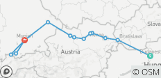  Sinfonía del Danubio con 1 noche en Budapest y 2 noches en Múnich (en dirección oeste) 2026 - 13 destinos 