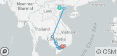  Schatten &amp; Tempels van Vietnam &amp; Cambodja (Start Hanoi, Eind Ho Chi Minh Stad) - 14 bestemmingen 
