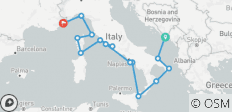  Die französische &amp; italienische Küste Entdeckungsreise - 16 Destinationen 