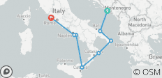  Höhepunkte in Süditalien (Start Dubrovnik, Ende Civitavecchia (Rom)) - 8 Destinationen 