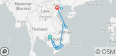  Große Rundreise durch Vietnam &amp; Kambodscha (Start Siem Reap, Ende Hanoi) - 15 Destinationen 