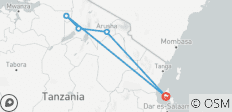  3 days Serengeti &amp; Ngorongoro Fly-in Safaris Camping from Zanzibar - 6 destinations 