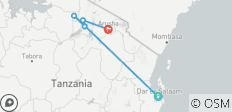  Serengeti &amp; Nagorongoro - Fly-Inn - ab Dar oder Sansibar: Camping Safari (4 Tage) - 5 Destinationen 