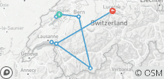  Schweiz: Versteckte Pfade &amp; Majestätische Gipfel (von Neuchatel nach Luzern) (Standard) (9 destinations) - 9 Destinationen 