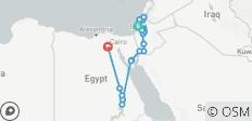  Rund um Israel, Jordanien und Ägypten - 2+Reisende, 3* Hotel (20 Tage) - 22 Destinationen 