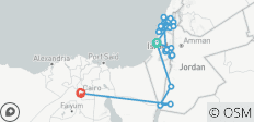  Israel, Jordanien und Ägypten - 2+Reisende, 4* Hotel (10 Tage) - 23 Destinationen 