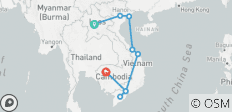  Vietnam, Laos &amp; Kambodscha Reise - 13 Destinationen 