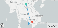  Combination trip Laos and Cambodia with beach holiday on Koh Rong - 6 destinations 