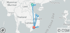  Entlang der Küste von Hanoi bis Saigon - 12 Destinationen 