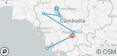  Kambodscha mit Badeurlaub auf Koh Rong oder mit Dschungelprovinz Mondulkiri - mit Badeurlaubauf Koh Rong - 8 Destinationen 