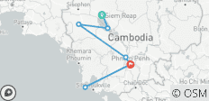  Kambodscha mit Badeurlaub auf Koh Rong oder mit Dschungelprovinz Mondulkiri - mit Badeurlaubauf Koh Rong (inkl Flug) - 8 Destinationen 
