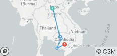  Laos and Cambodia with beach vacation on Koh Rong (incl. flight) private tour - 7 destinations 