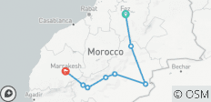  Sahara Abenteuerreise - Fes / Marrakech (3 Tage) - 8 Destinationen 