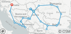  Balkan Grand Circle 22 days - 38 destinations 