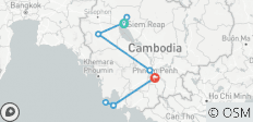  Private Tour &amp; Bathing - Cambodia (incl. flight) - 10 destinations 