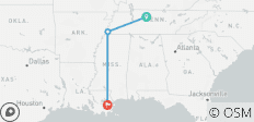  Tennessee Music Trail to New Orleans - 3 destinations 