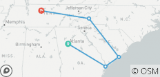  Georgia Geschichts-Trail nach Nashville - 5 Destinationen 