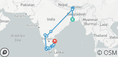  Peaks and Palms: Eastern Himalaya to South India - 22 destinations 