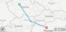  Prague to Budapest Rail Express - 8 Days - 3 destinations 