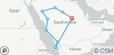  Saudi Arabien Rundreise - 15 Tage - 9 Destinationen 