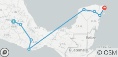  Het grootste deel van Mexico: Centraal Mexico, Yucatán &amp; Cancún - 8 bestemmingen 