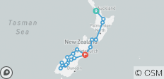  Kiwiana Panorama (Auckland To Christchurch, Start Auckland, End Christchurch, 18 Days) - 18 destinations 