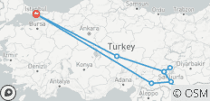  Kappadokien - Mt Nemrut - Gobeklitepe - Gaziantep Rundreise ab Istanbul (5 Tage) - 9 Destinationen 