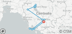  Excursión en grupo reducido y natación - Camboya (incl. vuelo) - 13 destinos 