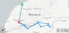  5 Days Sahara Tour From Casablanca to Desert Merzouga via Marrakech - 15 destinations 