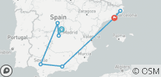  Spain : Madrid :Seville: Granada : Barcelona : With hot air ballooning - 8 destinations 