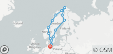  Autorundreise Nordkap Express - 15 Destinationen 