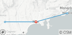  Komplette Reise an die französische Riviera ab Nizza, Côte d\'Azur (5 Tage / 4 Nächte) - 5 Destinationen 