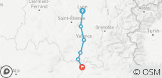  Rhône Cycle Route - From Lyon to Orange (7 days) - 6 destinations 