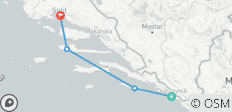  K200 Minicruise Dubrovnik naar Split - 4 bestemmingen 
