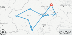  Privatreise durch Rajasthan und Tajmahal 12 Tage - 11 Destinationen 